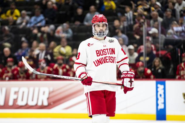 Forward Dylan Peterson with Boston University